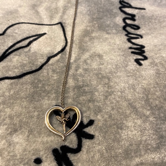 GWP Bradford Exchange 24K-gold plating Tinker Bell necklace w/ Believe Engraving - Picture 4 of 10